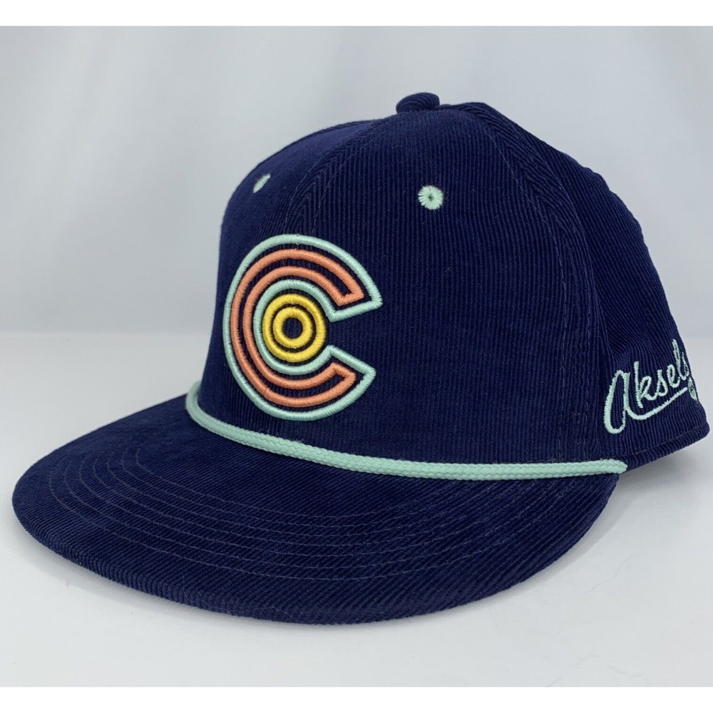 Aksels Colorado Hat Corduroy Blue Snapback Rope Cap